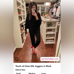 Touch of class silk joggers